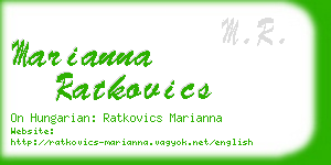 marianna ratkovics business card